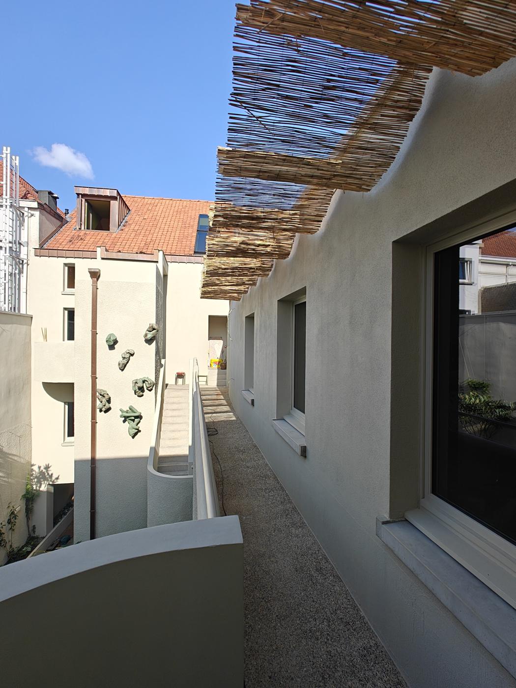 Crepi in rotsstructuur in Antwerpen