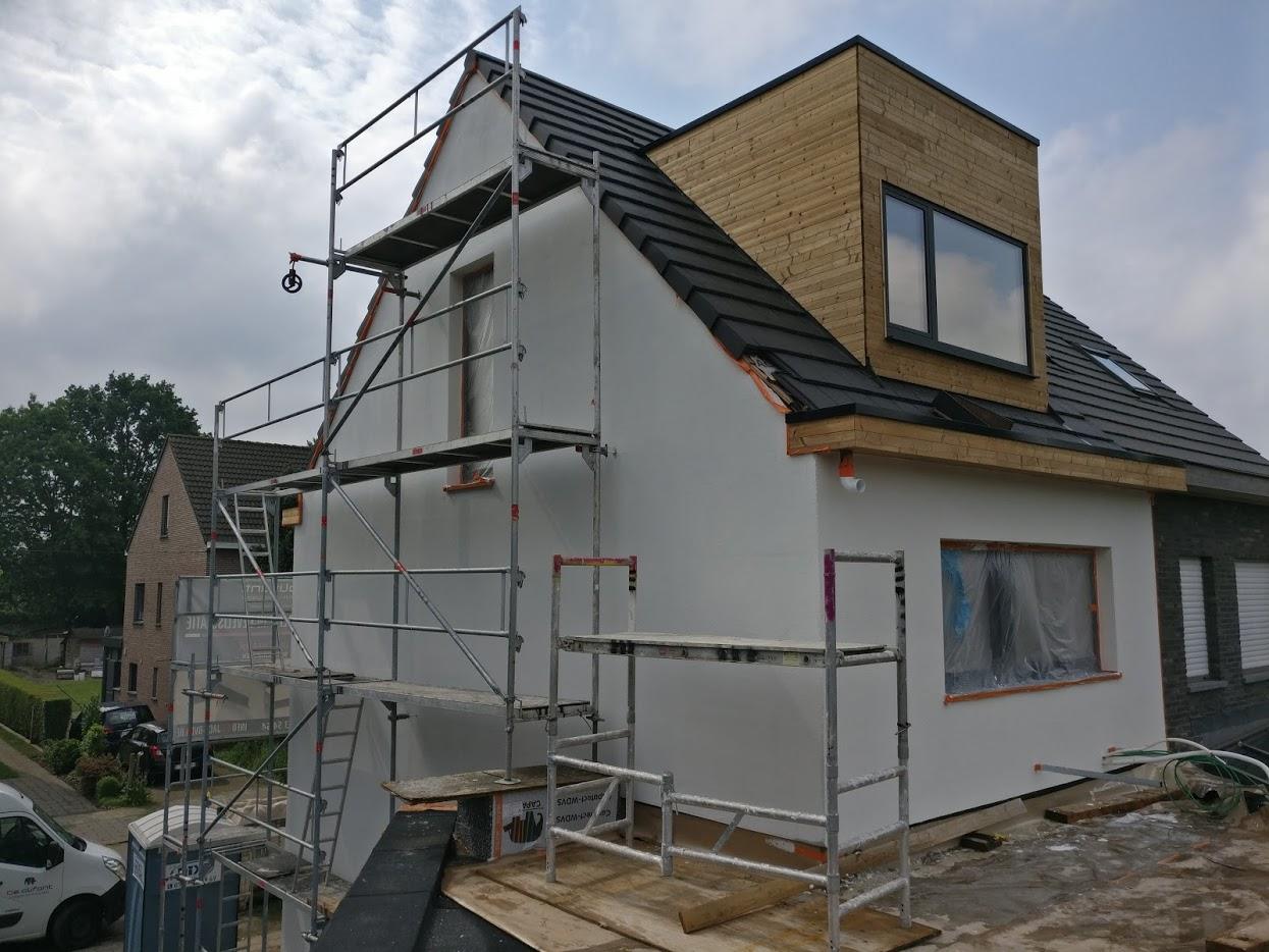 Gevelisolatie met crepi in Ekeren: na de werken