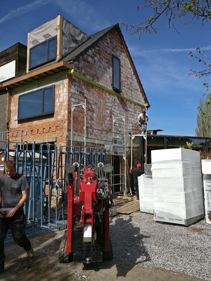 Gevelisolatie met crepi in Ekeren: voor de werken